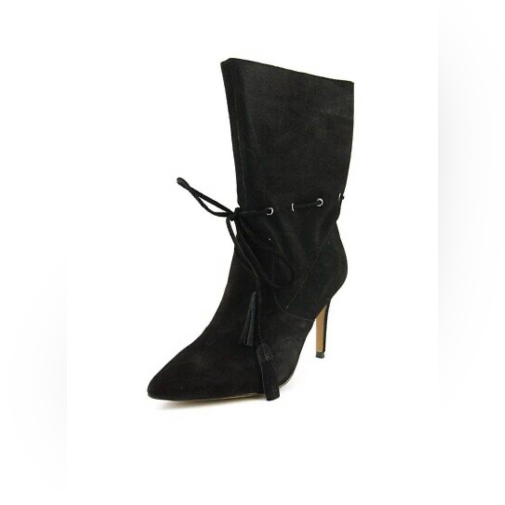 New French Connection Rowdy Black Suede Bootie